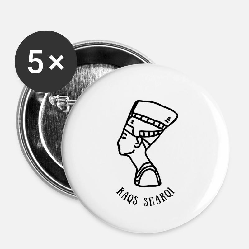 Nefertiti - Buttons small 1''/25 mm (5-pack) - white
