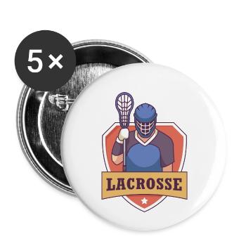 Lacrosse - Buttons small 1''/25 mm (5-pack) - white - Front