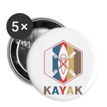 Kayak kayaking rafting - Buttons small 1''/25 mm (5-pack) - white - Front