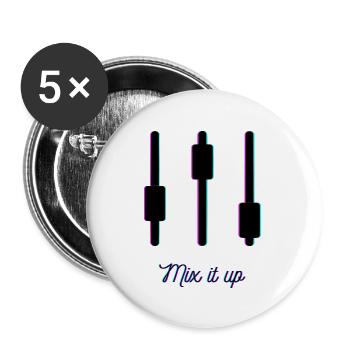 Mix It Up - music mixing - Buttons small 1''/25 mm (5-pack) - white - Front