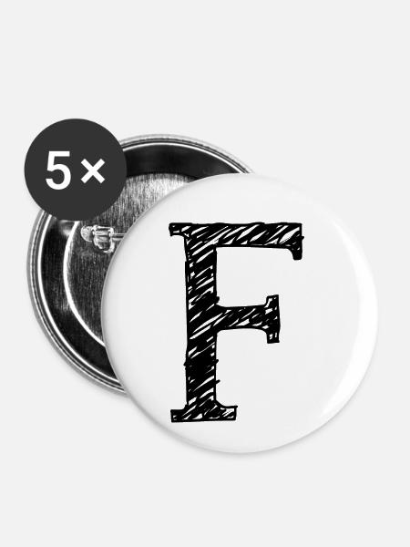 F - Buttons klein 25 mm (5er Pack) - Weiß