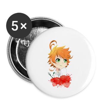 Emma Emma - Buttons klein 25 mm (5er Pack) - Weiß - Vorne