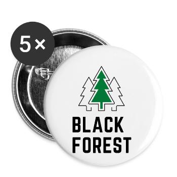 Black Forest - Buttons klein 25 mm (5er Pack) - Weiß - Vorne