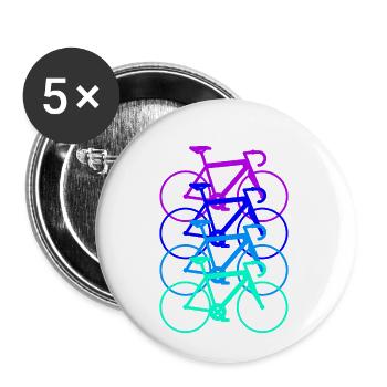 Rennrad Triathlon Fahrrad Geschenk Radfahrer Damen - Buttons klein 25 mm (5er Pack) - Weiß - Vorne