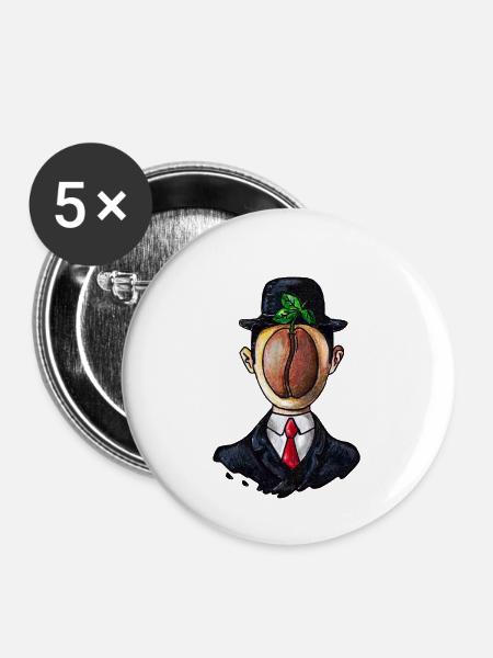 Sohn des Kaffees - Buttons klein 25 mm (5er Pack) - Weiß