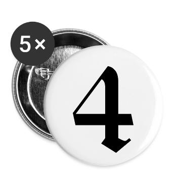 4 - Buttons small 1''/25 mm (5-pack) - white - Front
