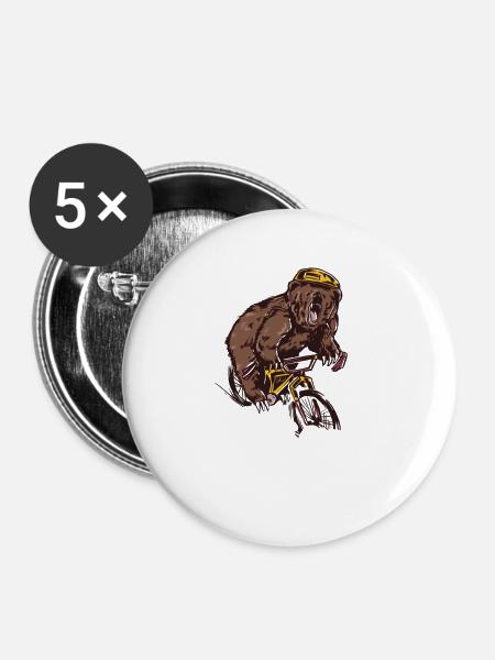 Biking - Buttons klein 25 mm (5er Pack) - Weiß