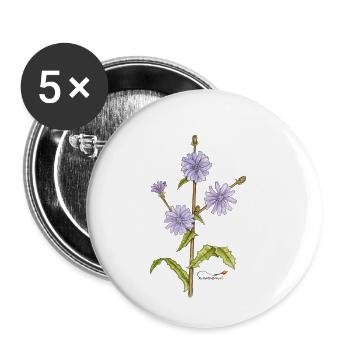Chicory - Buttons small 1''/25 mm (5-pack) - white - Front
