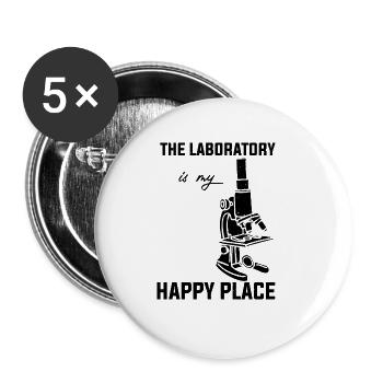 Biology - Buttons small 1''/25 mm (5-pack) - white - Front