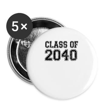 Class Of 2040 - Buttons small 1''/25 mm (5-pack) - white - Front