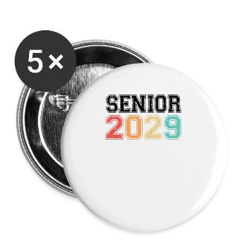 Senior 2029 Retro Vintage - Buttons small 1''/25 mm (5-pack) - white - Front