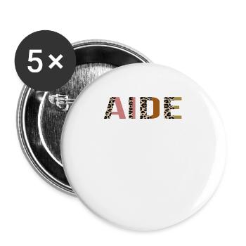 Helfer - Buttons klein 25 mm (5er Pack) - Weiß - Vorne
