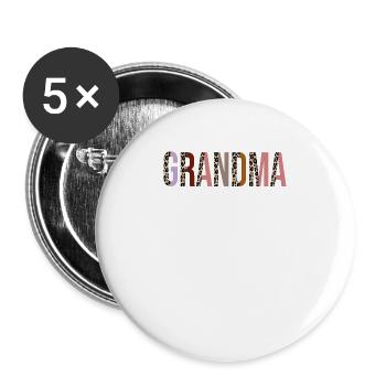 Oma - Buttons klein 25 mm (5er Pack) - Weiß - Vorne