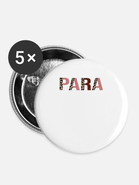 Para - Buttons klein 25 mm (5er Pack) - Weiß