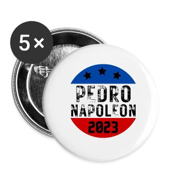 vote Pedro Napoleon funny election text - Buttons small 1''/25 mm (5-pack) - white - Front