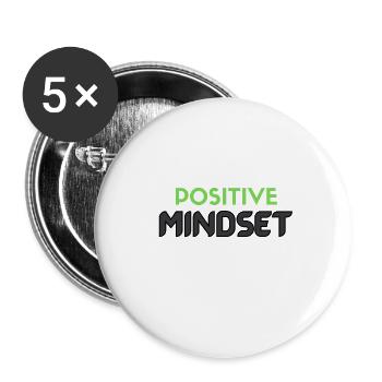 motivation quote positive Mindset black typography - Buttons small 1''/25 mm (5-pack) - white - Front