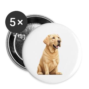 Labrador - Buttons small 1''/25 mm (5-pack) - white - Front