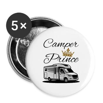 Camper Prinz-Camper Prince - Buttons klein 25 mm (5er Pack) - Weiß - Vorne