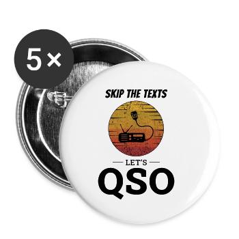 Amateur Ham Radio Operator Radio Waves Frequency - Buttons small 1''/25 mm (5-pack) - white - Front