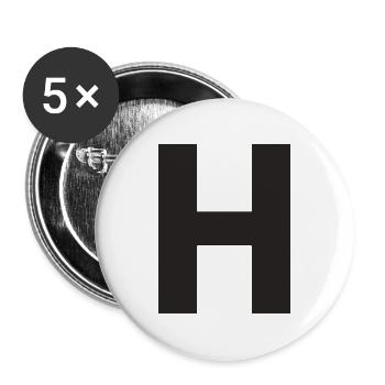 H - Buttons klein 25 mm (5er Pack) - Weiß - Vorne