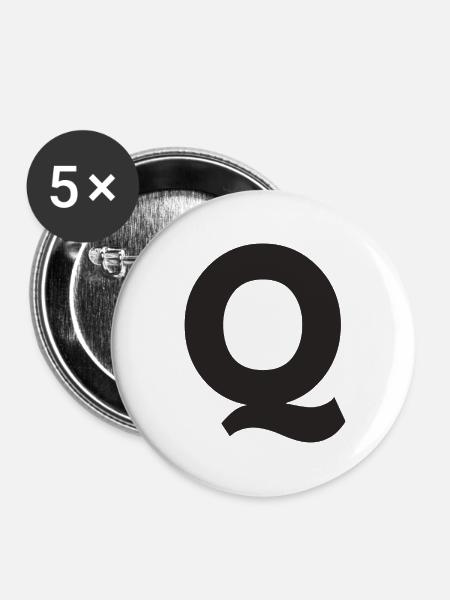 Q - Buttons klein 25 mm (5er Pack) - Weiß