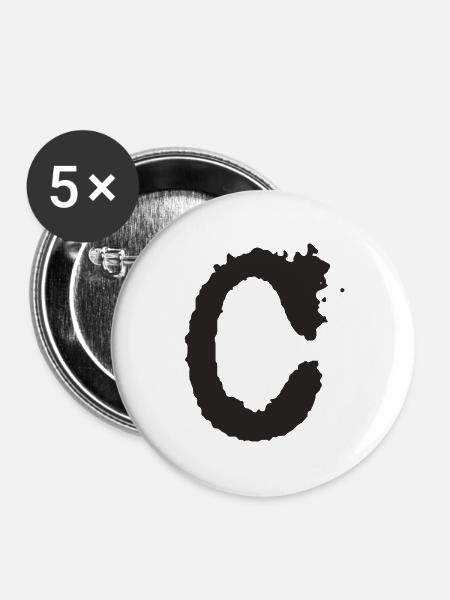 C - Buttons klein 25 mm (5er Pack) - Weiß