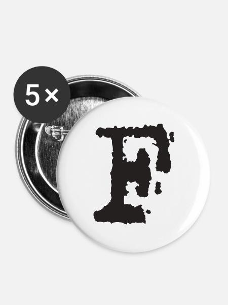 F - Buttons klein 25 mm (5er Pack) - Weiß