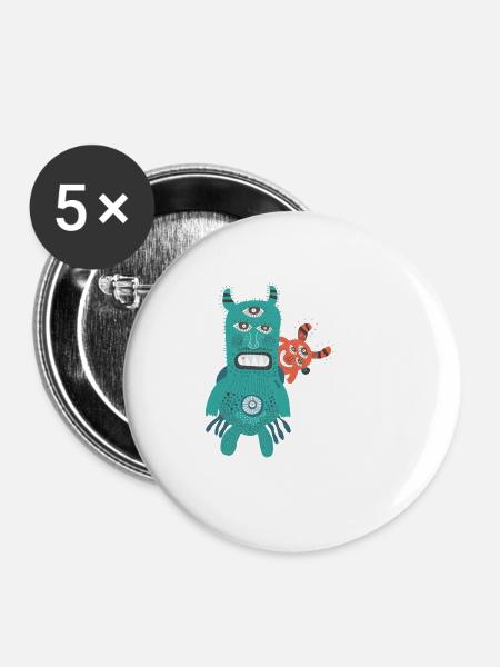 hallowee n581 - Buttons klein 25 mm (5er Pack) - Weiß