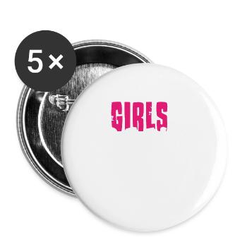 grimper grimpeur escalade de Noël - Lot de 5 petits badges (25 mm) - blanc - Devant