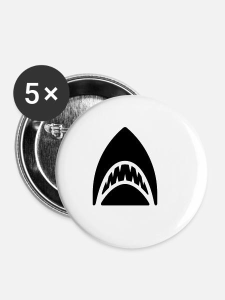 Hai - Buttons klein 25 mm (5er Pack) - Weiß