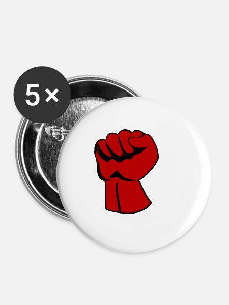 Comic Faust - Buttons klein 25 mm (5er Pack) - Weiß