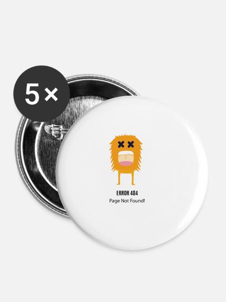 Error 404 - Buttons klein 25 mm (5er Pack) - Weiß