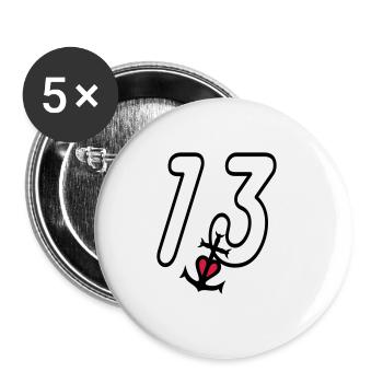 Bouches du rhone 13 camargaise cross - Buttons small 1''/25 mm (5-pack) - white - Front