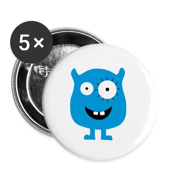 monster - Buttons small 1''/25 mm (5-pack) - white - Front