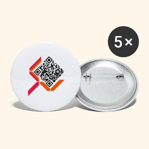 qrcodelogo - Buttons klein 25 mm (5er Pack)