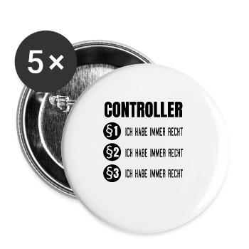 Idée cadeau Contrôleur contrôlant l'administration des affaires - Lot de 5 petits badges (25 mm) - blanc - Devant