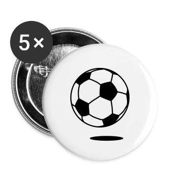 football with shadow / ball with shadow 2c - Lot de 5 petits badges (25 mm) - blanc - Devant