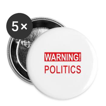Politics TShirt - Buttons small 1''/25 mm (5-pack) - white - Front