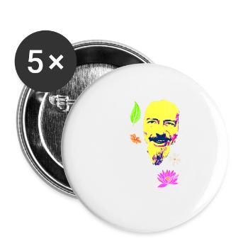 Du bist das Universum, das sich selbst erforscht | Alan Watts - Buttons klein 25 mm (5er Pack) - Weiß - Vorne