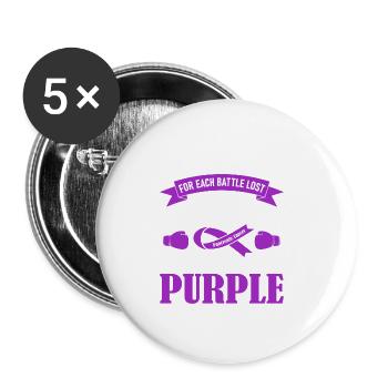 Ich trage stolz lila | Bauchspeicheldrüsenkrebs - Buttons klein 25 mm (5er Pack) - Weiß - Vorne