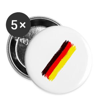 Allemagne Flagge Deutsche Flagge Germany - Lot de 5 petits badges (25 mm) - blanc - Devant