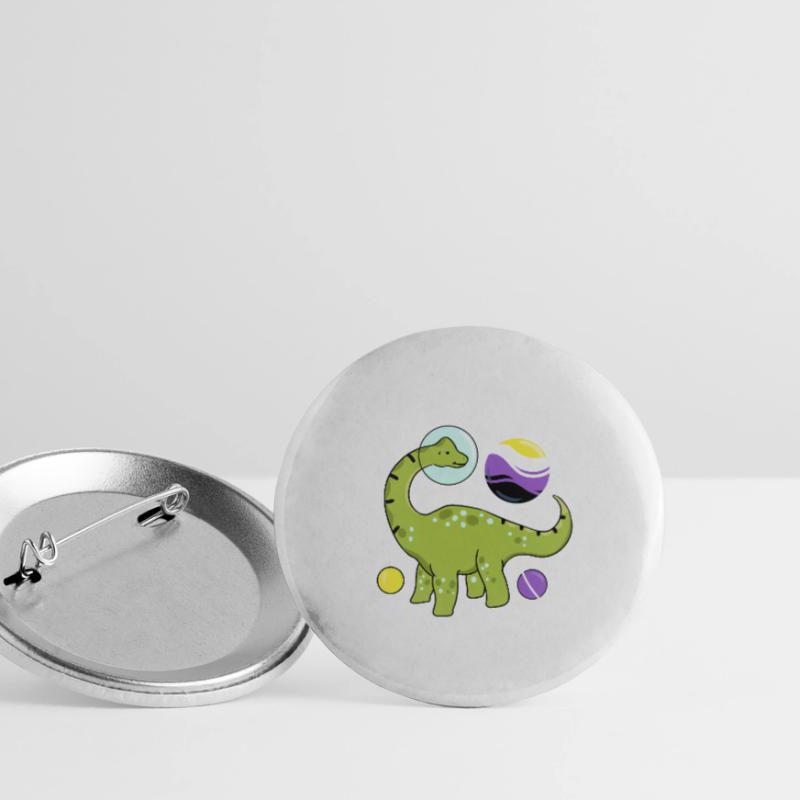 Brachiosaurus Nonbinary Pride Space Nonbinary P Buttons small 1''/25 mm (5-pack)