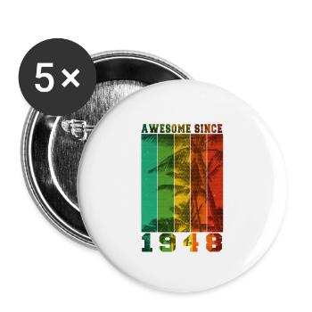 Awesome Since 1948 - Buttons small 1''/25 mm (5-pack) - white - Front