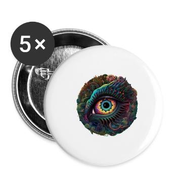 TRIPPY - Buttons small 1''/25 mm (5-pack) - white - Front