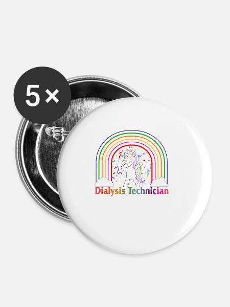 Dialysetechniker Hemd, Dialysetechniker - Buttons klein 25 mm (5er Pack) - Weiß