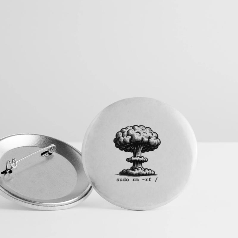 Linux Funny Linux Command Sudo RM RF for Men Buttons small 1''/25 mm (5-pack)