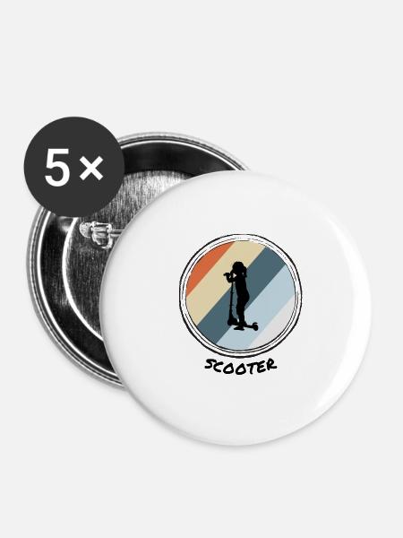 Scooter - Buttons klein 25 mm (5er Pack) - Weiß