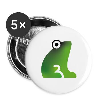 The FROG - Buttons small 1''/25 mm (5-pack) - white - Front