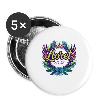 Lloret De Mar 2025 Team - Buttons small 1''/25 mm (5-pack) - white - Front