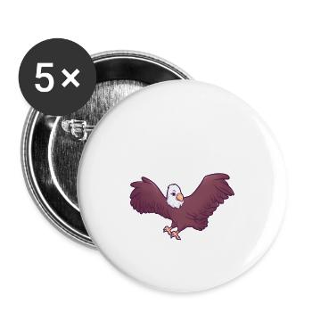 Eagle - Buttons small 1''/25 mm (5-pack) - white - Front